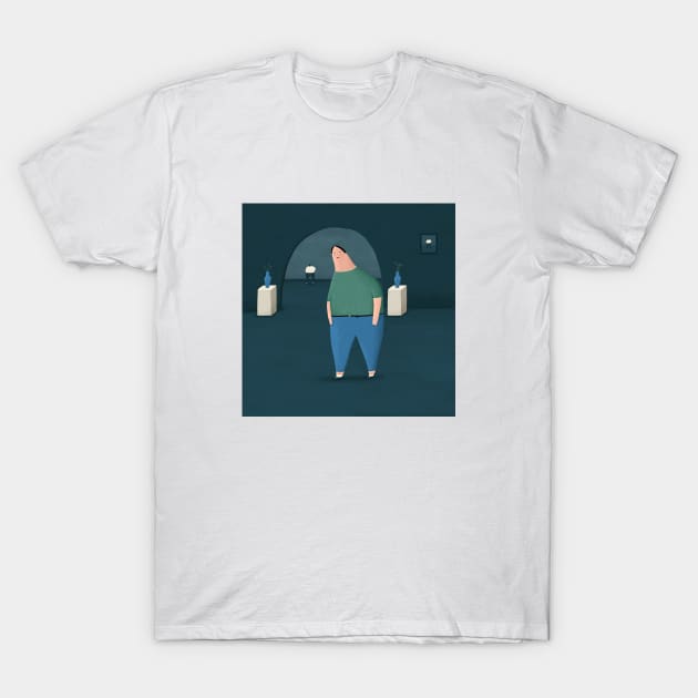 Lad with vases T-Shirt by dalebrains